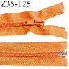 Fermeture zip 35 cm séparable couleur orange largeur 3.2 cm zip nylon 35 cm largeur 7 mm prix au mètre