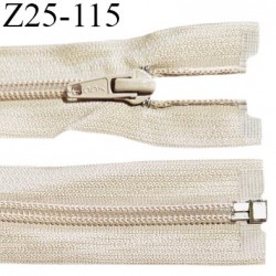 Fermeture zip 25 cm séparable couleur beige largeur 3.2 cm zip glissière nylon largeur 6.5 mm longueur 25 cm prix à l'unité