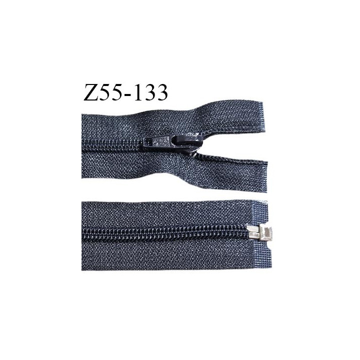 Fermeture zip 53 cm séparable couleur gris zip glissière largeur 7 mm longueur 53 cm largeur 32 mm prix à l'unité