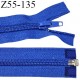 Fermeture zip 55 cm séparable couleur bleu zip glissière largeur 6.5 mm longueur 55 cm largeur 32 mm prix à l'unité