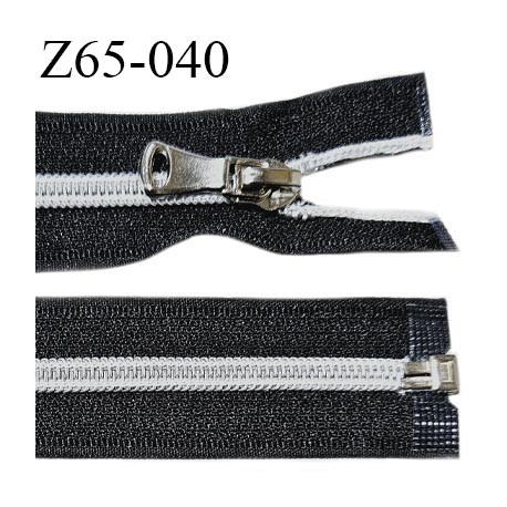Fermeture zip 65 cm séparable haut de gamme couleur noir largeur 3.2 cm glissière séparable longueur 65 cm largeur 6.5 mm