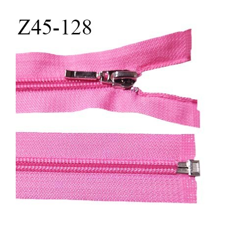 Fermeture zip 45 cm séparable couleur rose fluo largeur 32 mm zip glissière nylon largeur 6.5 mm longueur 45 cm prix à l'unité