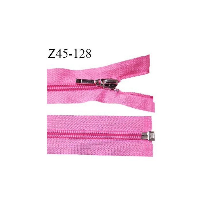 Fermeture zip 45 cm séparable couleur rose fluo largeur 32 mm zip glissière nylon largeur 6.5 mm longueur 45 cm prix à l'unité