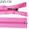 Fermeture zip 45 cm séparable couleur rose fluo largeur 32 mm zip glissière nylon largeur 6.5 mm longueur 45 cm prix à l'unité