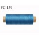 bobine de fil 500 m polyester n° 100 couleur bleu longueur de la bobine 500 mètres bobiné en France