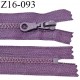 Fermeture zip moulée 16 cm non séparable couleur violet largeur 3.2 cm zip nylon 16 cm largeur 6 mm prix au mètre