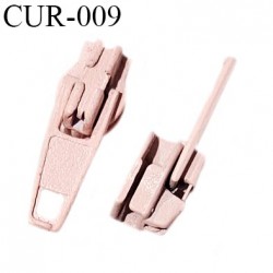 Curseur en métal 4 mm couleur rose saumon pour glissière de 4 mm prix à la pièce