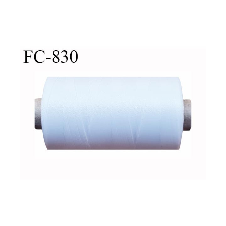 Bobine de 1000 m fil mousse polyamide n° 120 couleur blanc longueur de 1000 mètres bobiné en France