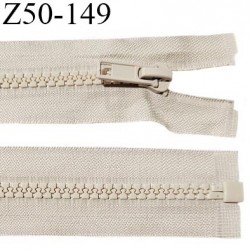 Fermeture zip 50 cm séparable haut de gamme couleur beige largeur 2.7 cm zip nylon longueur 50 cm largeur 5 mm prix à la pièce