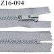 Fermeture zip moulée 17 cm non séparable couleur gris largeur 3.2 cm zip nylon 17 cm largeur 5 mm prix au mètre