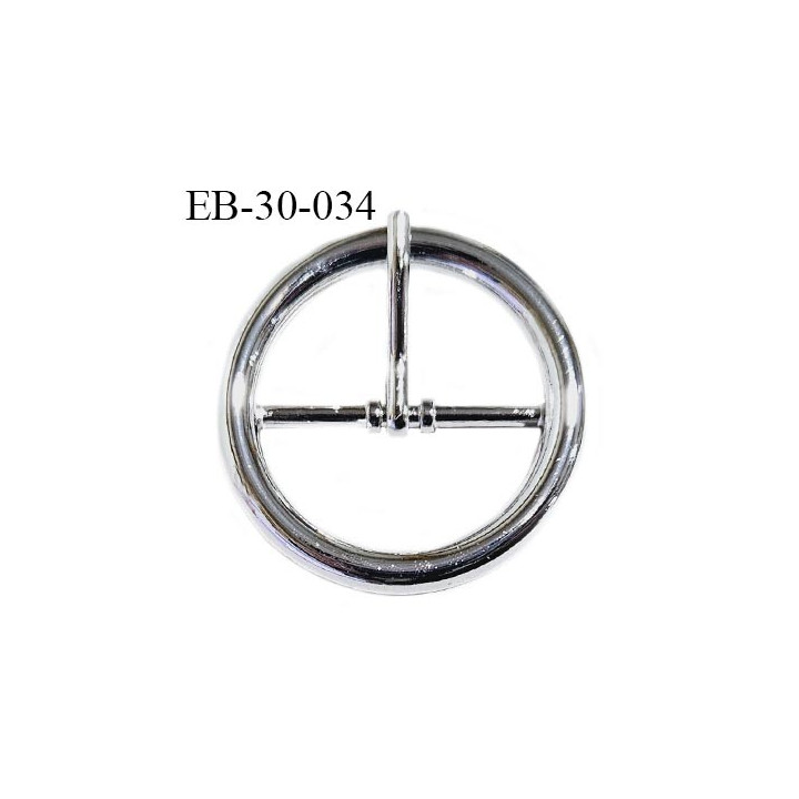 Boucle 30 mm métal couleur argent largeur extérieur 40 mm intérieur 30 mm prix à la pièce