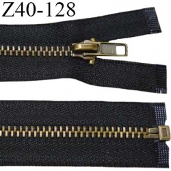 Fermeture zip 40 cm séparable couleur noir largeur 2.7 cm zip métal couleur laiton vieilli 40 cm largeur 4.5 mm prix au mètre