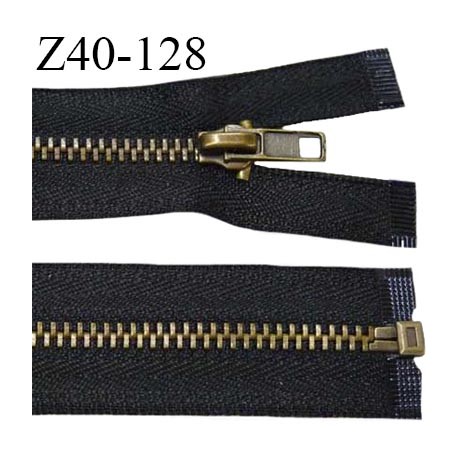 Fermeture zip 40 cm séparable couleur noir largeur 2.7 cm zip métal couleur laiton vieilli 40 cm largeur 4.5 mm prix au mètre