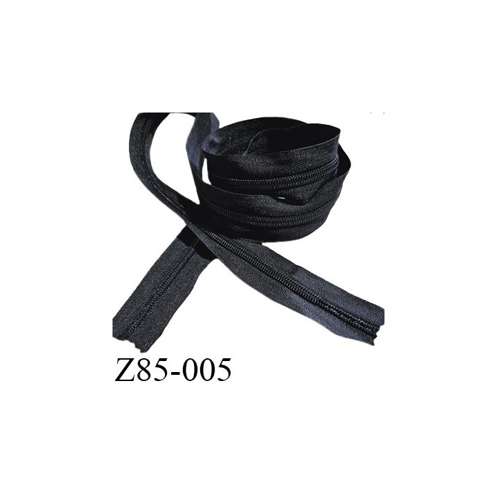 Fermeture zip 83 cm sans curseur couleur noir largeur 3.2 cm glissière nylon largeur 6.5 mm longueur 83 cm vendu sans curseur