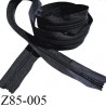 Fermeture zip 83 cm sans curseur couleur noir largeur 3.2 cm glissière nylon largeur 6.5 mm longueur 83 cm vendue sans curseur