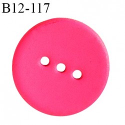 Bouton 12 mm en pvc couleur rose fluo 3 trous diamètre 12 mm épaisseur 2 mm prix à la pièce