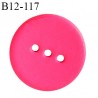 Bouton 12 mm en pvc couleur rose fluo 3 trous diamètre 12 mm épaisseur 2 mm prix à la pièce
