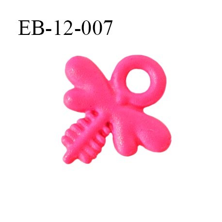 Décor en pvc couleur rose fluo motif libellule Brocéliande largeur 10 mm hauteur 10 mm épaisseur 1.5 mm prix à l'unité