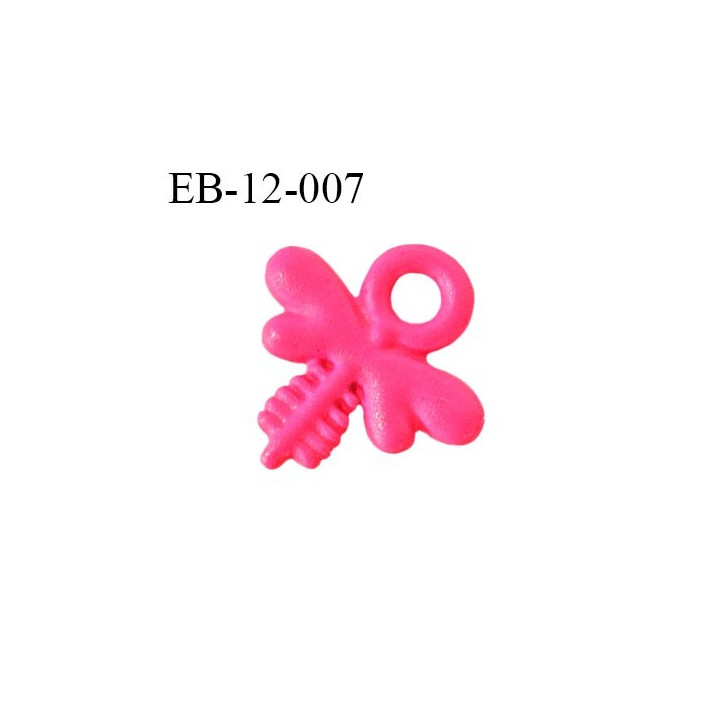 Décor en pvc couleur rose fluo motif libellule Brocéliande largeur 10 mm hauteur 10 mm épaisseur 1.5 mm prix à l'unité
