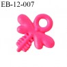 Décor en pvc couleur rose fluo motif libellule Brocéliande largeur 10 mm hauteur 10 mm épaisseur 1.5 mm prix à l'unité