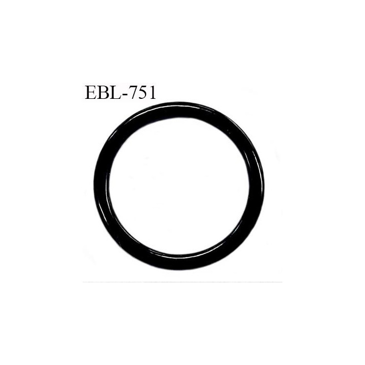 Anneau en métal 6 mm laqué noir  brillant  pour soutien gorge diamètre intérieur 6 mm prix à l'unité haut de gamme