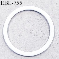 Anneau en métal 15 mm laqué blanc  brillant  pour soutien gorge diamètre intérieur 15 mm prix à l'unité haut de gamme