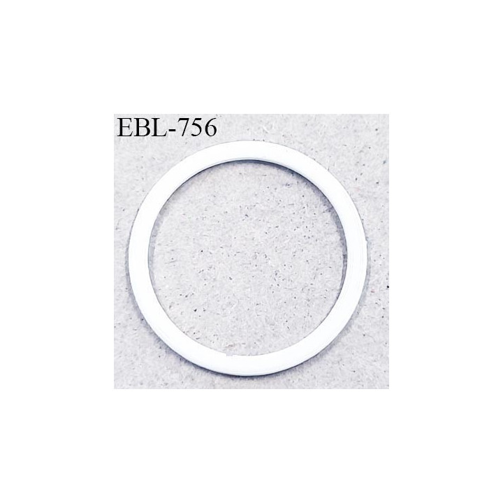 Anneau en métal 12 mm laqué blanc  brillant  pour soutien gorge diamètre intérieur 12 mm prix à l'unité haut de gamme