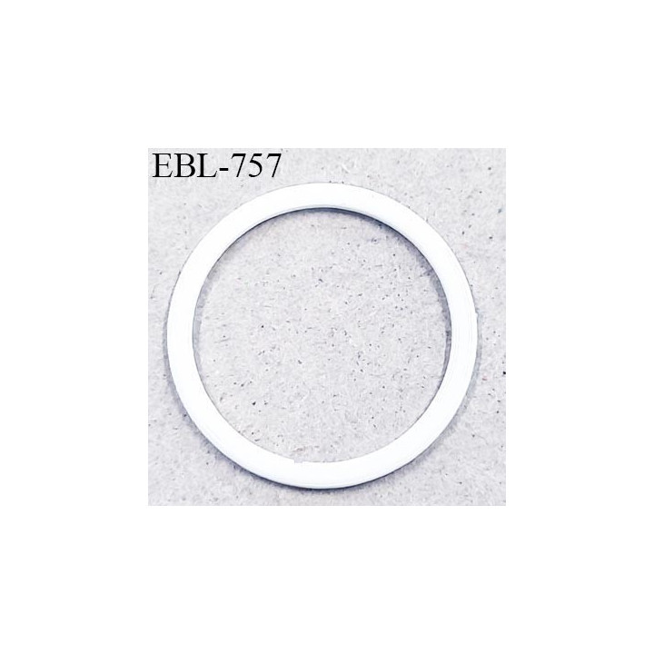Anneau en métal 14 mm laqué blanc  brillant  pour soutien gorge diamètre intérieur 14 mm prix à l'unité haut de gamme