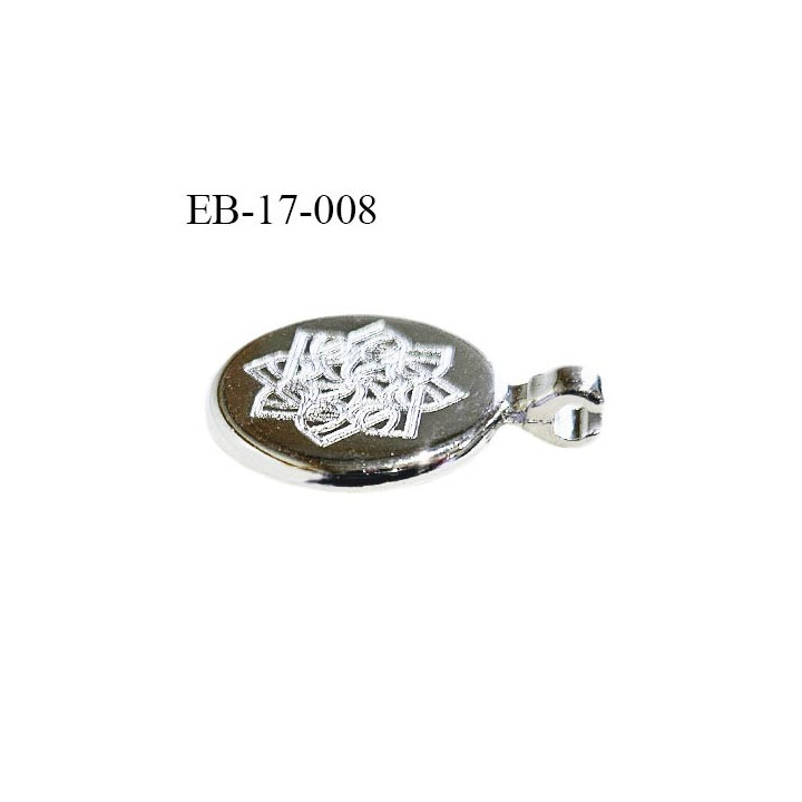 Tirette métal couleur argent avec gravure diamètre 18 mm épaisseur 2 mm prix à la pièce