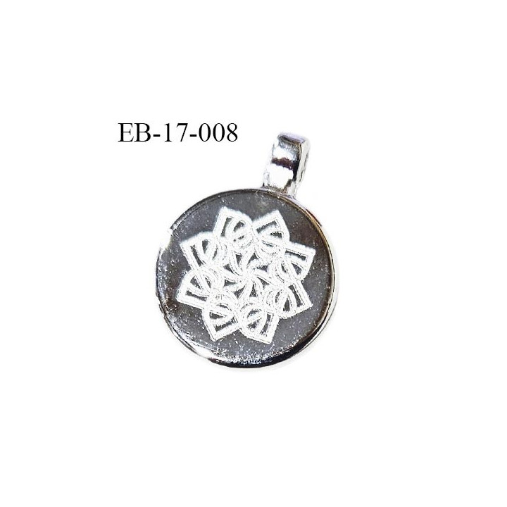 Tirette métal couleur argent avec gravure diamètre 18 mm épaisseur 2 mm prix à la pièce