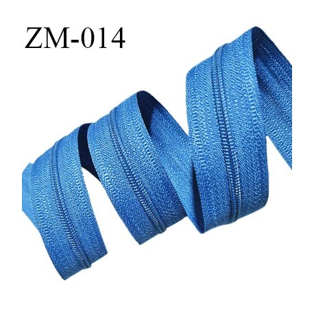 Fermeture zip au mètre couleur bleu largeur 25 mm largeur du zip nylon 4 mm prix pour un mètre vendu sans curseur
