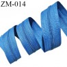 Fermeture zip au mètre couleur bleu largeur 25 mm largeur du zip nylon 4 mm prix pour un mètre vendu sans curseur