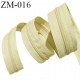 Fermeture zip au mètre couleur jaune pâle largeur 25 mm largeur du zip nylon 4 mm prix pour un mètre vendu sans curseur
