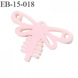 Décor en pvc couleur rose pâle motif libellule Brocéliande largeur 22 mm hauteur 15 mm épaisseur 3 mm prix à l'unité