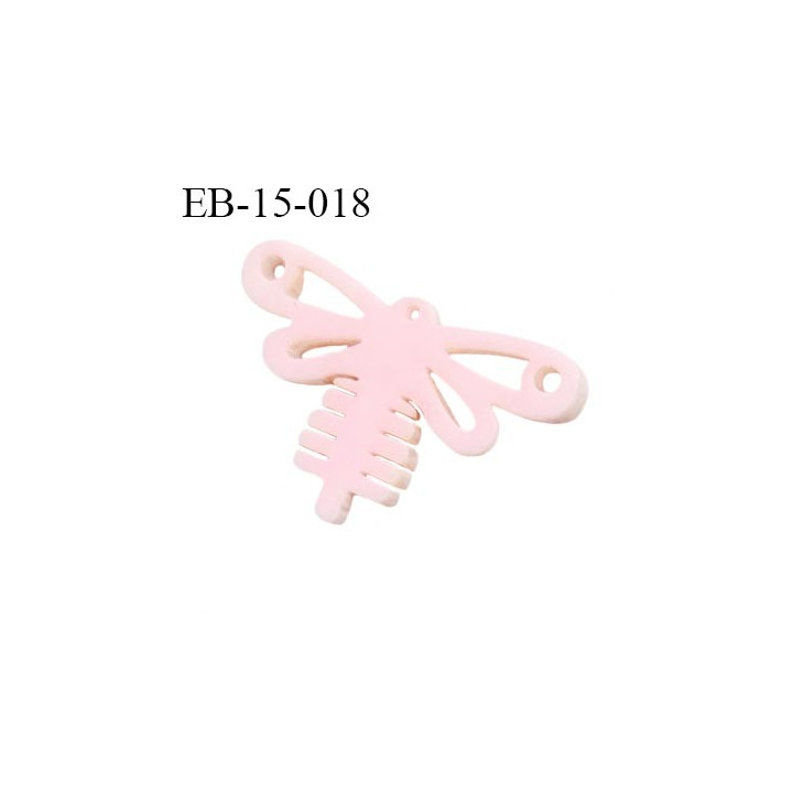 Décor en pvc couleur rose pâle motif libellule Brocéliande largeur 22 mm hauteur 15 mm épaisseur 3 mm prix à l'unité