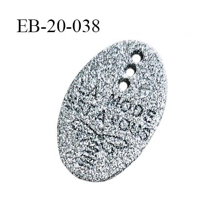 Plaque en métal couleur argent à paillettes brillantes avec 3 trous inscription blanche La mode est à vous largeur 13 mm