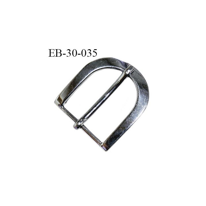 Boucle 30 mm métal couleur chrome largeur extérieur 42 mm intérieur 30 mm hauteur 48 mm prix à la pièce