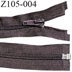 Fermeture zip 105 cm séparable couleur marron longueur 105 cm largeur 3 cm glissière nylon largeur 6.5 mm prix à la pièce