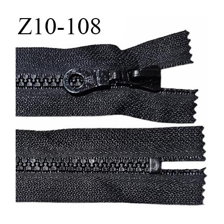Fermeture zip moulée 10 cm non séparable couleur noir largeur 3 cm zip 10 cm largeur 6 mm prix au mètre