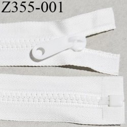 Fermeture zip 355 cm couleur naturel largeur 3.2 cm zip moulée largeur 6 mm longueur 3m55 prix à la pièce