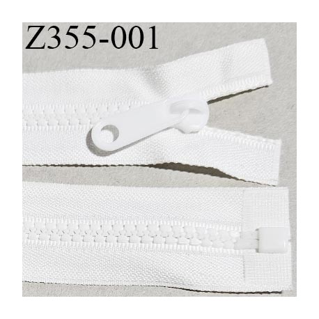 Fermeture zip 355 cm couleur naturel largeur 3.2 cm zip moulée largeur 6 mm longueur 3m55 prix à la pièce