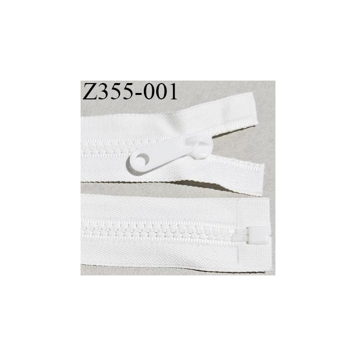 Fermeture zip 355 cm couleur naturel largeur 3.2 cm zip moulée largeur 6 mm longueur 3m55 prix à la pièce