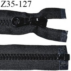 Fermeture zip moulée 35 cm séparable couleur noir largeur 3 cm zip nylon 25 cm largeur 6 mm prix au mètre