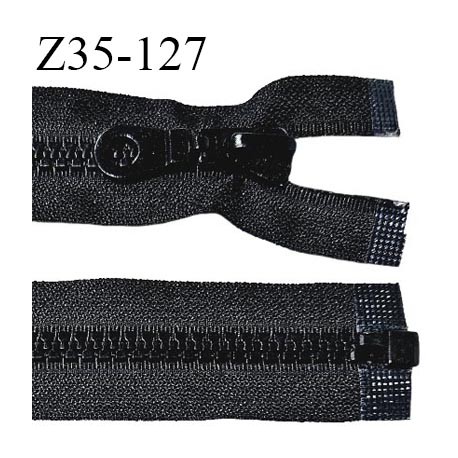 Fermeture zip moulée 35 cm séparable couleur noir largeur 3 cm zip nylon 25 cm largeur 6 mm prix au mètre