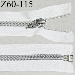 Fermeture zip 60 cm séparable couleur naturel longueur 60 cm largeur 3.2 cm zip spiralée largeur 6.5 mm prix à l'unité