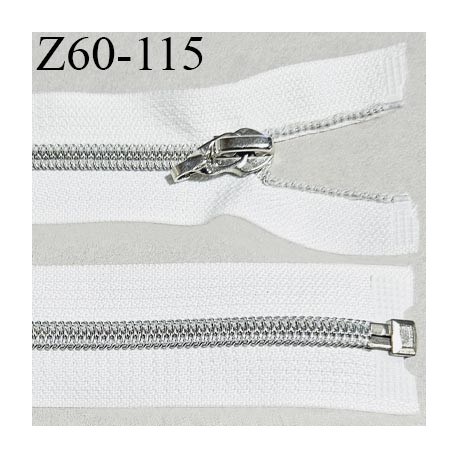 Fermeture zip 60 cm séparable couleur naturel longueur 60 cm largeur 3.2 cm zip spiralée largeur 6.5 mm