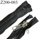 Fermeture zip moulée double curseur 240 cm haut de gamme couleur noir largeur 3.7 cm glissière moulée séparable longueur 240 cm