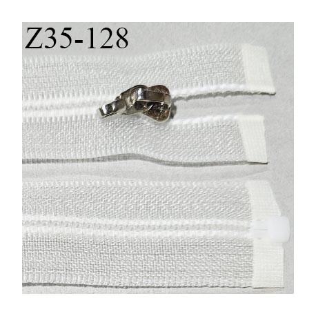 Fermeture zip 35 cm séparable couleur transparent largeur 28 mm zip glissière nylon largeur 4.5 mm longueur 35 cm prix à l'unité