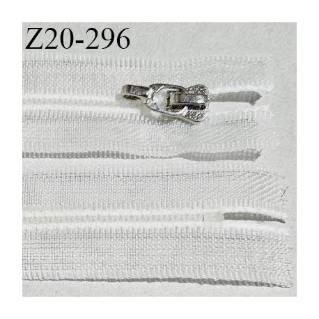 Fermeture zip 20 cm séparable couleur transparent largeur 30 mm zip glissière nylon largeur 4.5 mm longueur 20 cm prix à l'unité