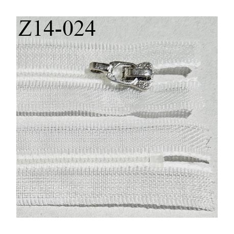 Fermeture zip 14 cm séparable couleur transparent largeur 30 mm zip glissière nylon largeur 4.5 mm longueur 14 cm prix à l'unité